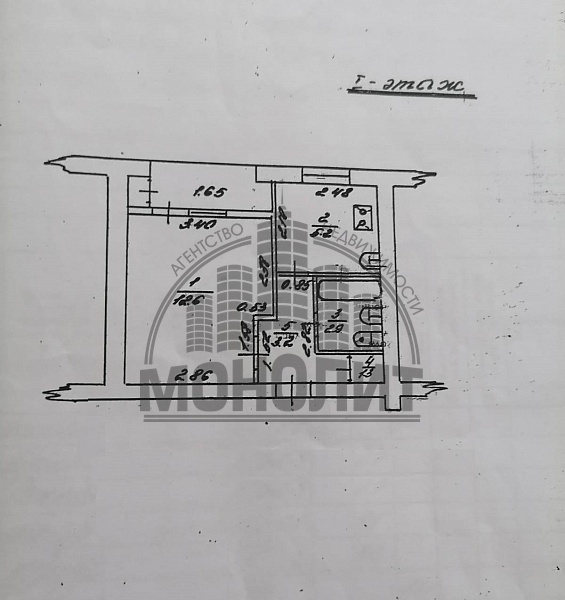 1-к квартира ул. Фрунзе (№1060)